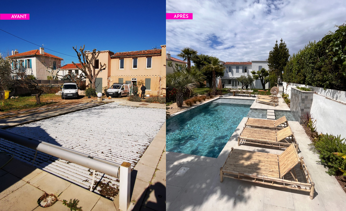 avant/après piscine Marseille