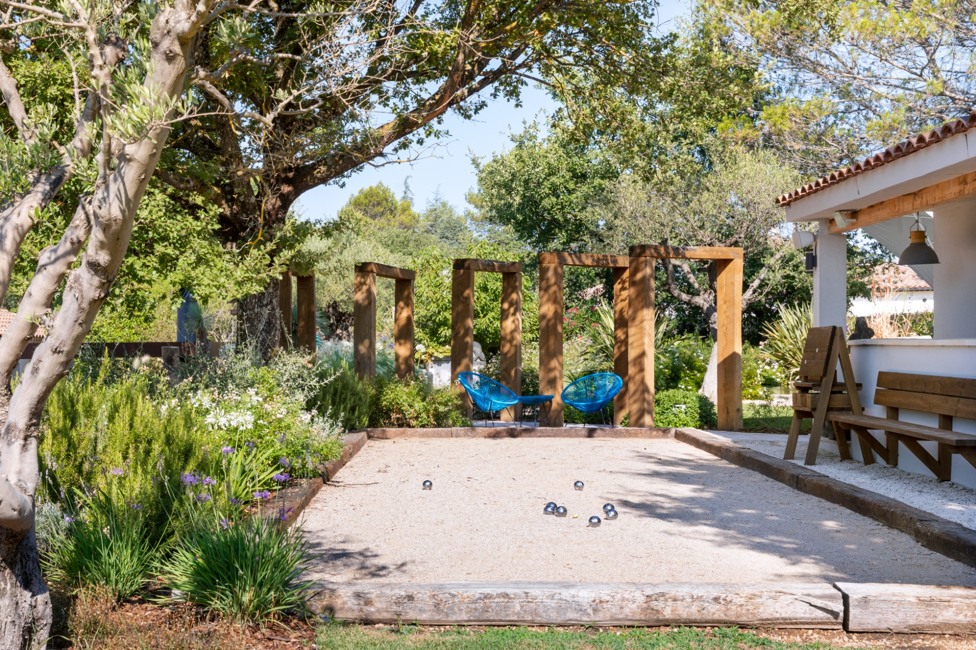 Terrain de pétanque villa Aix-en-Provence