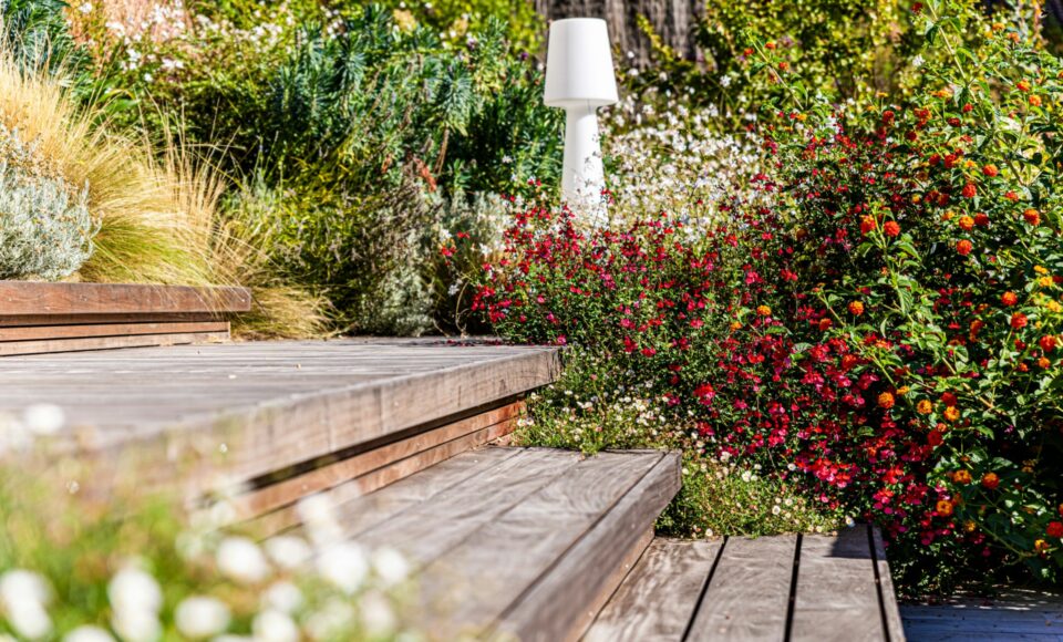 Jardin avec terrasse bois Aix-en-Provence